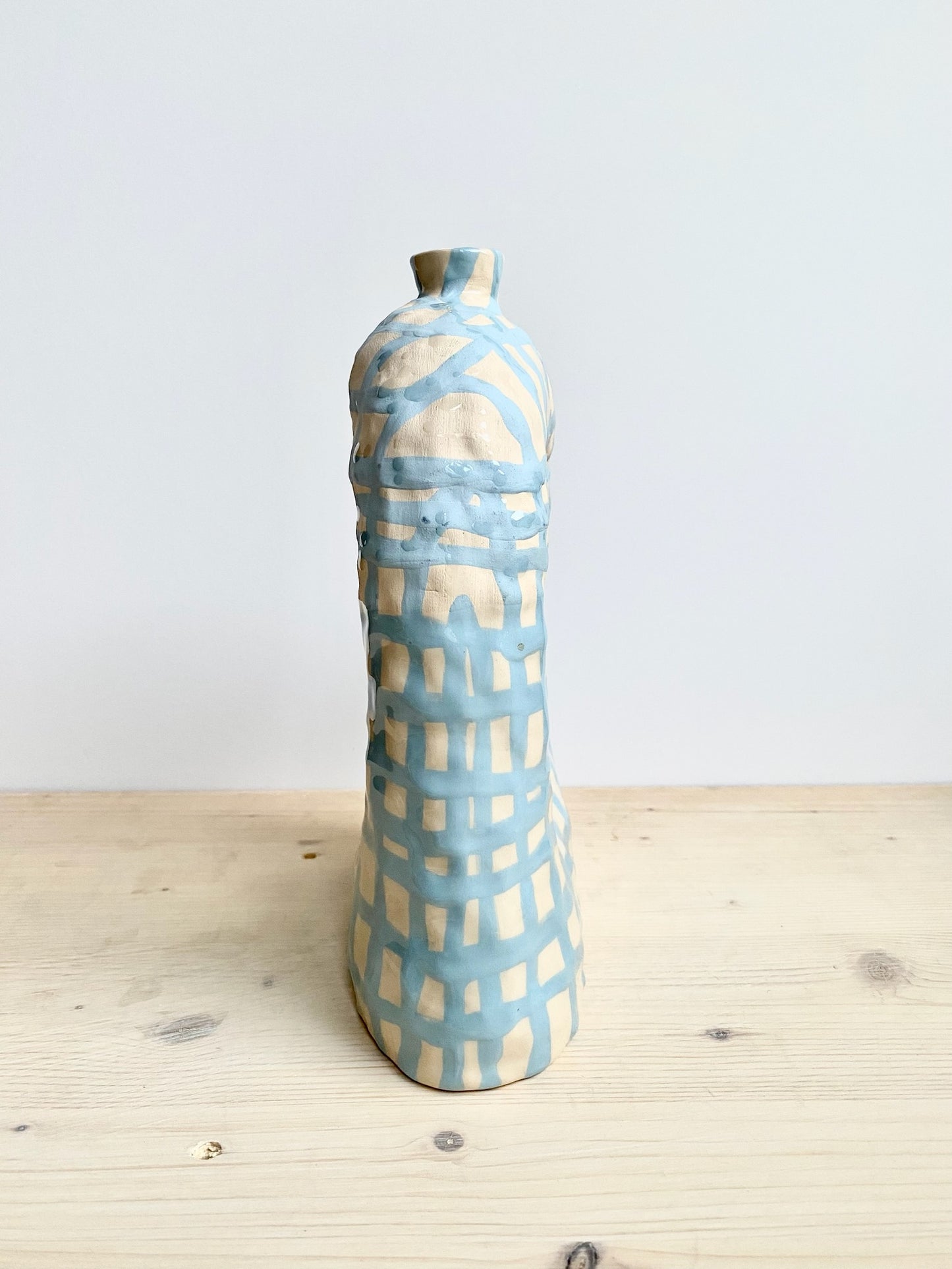 Ljusstake / Vas - Offwhite och ljust turkos