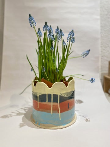 Kruka / vas med breda ränder